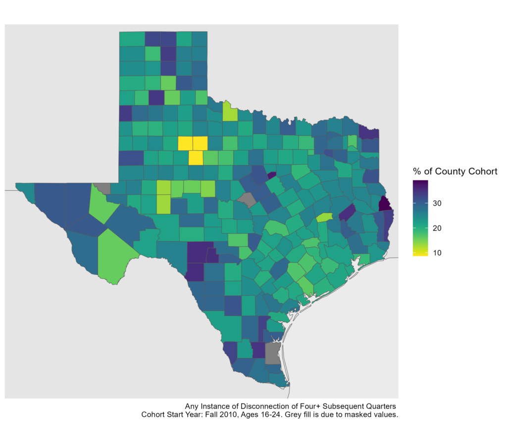 1m3-counties Opportunity youth rates in Texas Counties